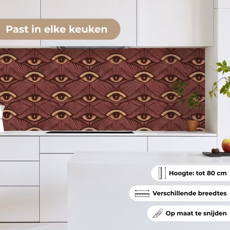 Mystiek - Ogen - Bruin keuken achterwand 2 middel 871 -sfeer4_NL