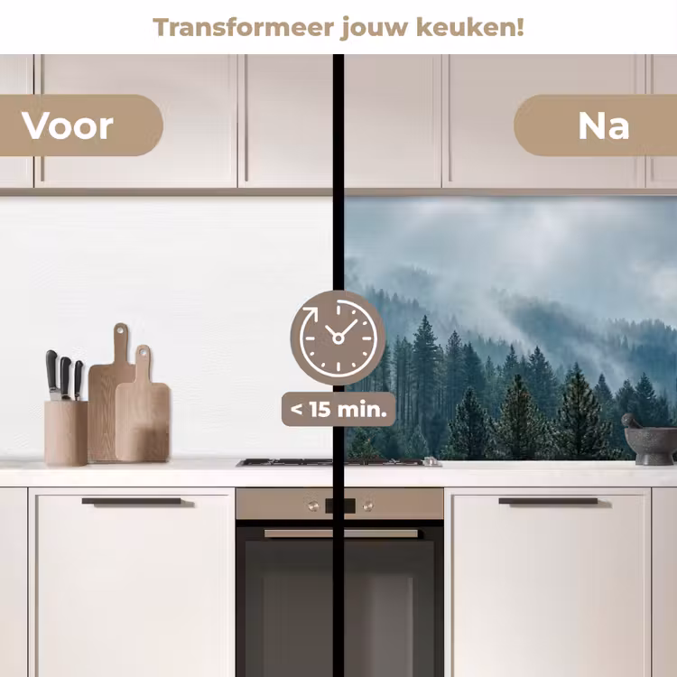 Naaldwoud - Bergen - Mist keuken achterwand 2 middel -voor-na2_NL