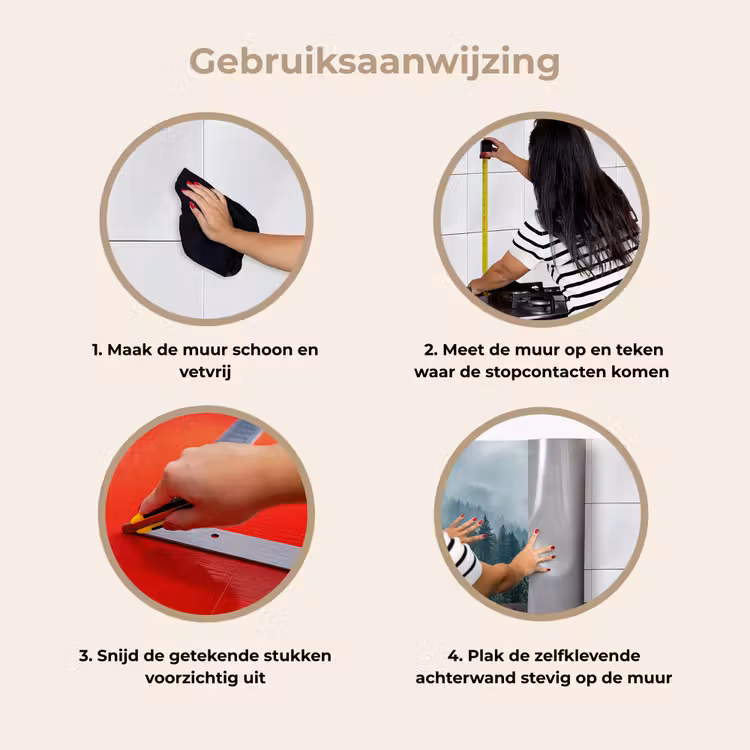 Naaldwoud - Bergen - Mist keuken achterwand 2 middel -gebruiksaanwijzing_NL