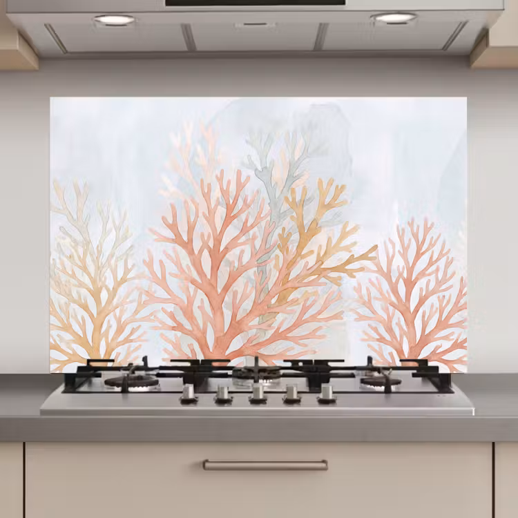 Natuur - Abstract - Aquarel - Organisch - Warm keuken achterwand spatscherm klein -3d_website