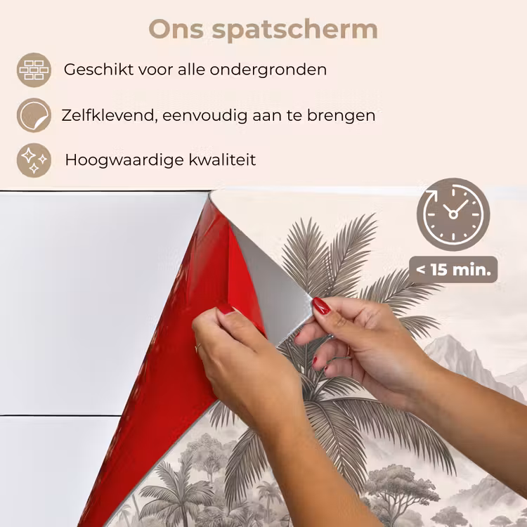 Natuur - Bergen - Rivier - Tropisch - Vintage keuken achterwand spatscherm klein -spatscherm_NL