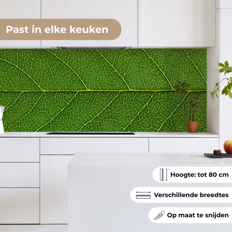 Natuur - Blad - Groen keuken achterwand 2 middel -sfeer4_NL