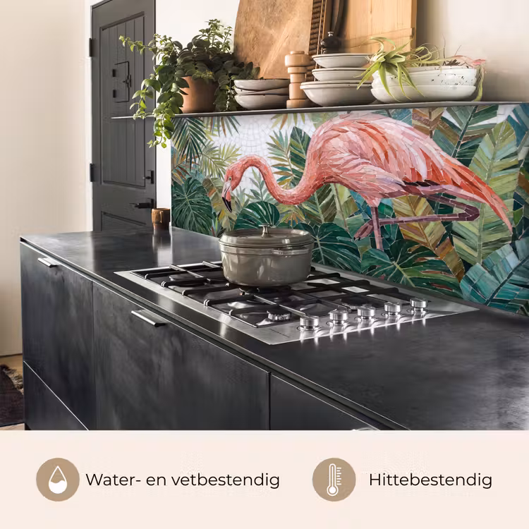 Natuur - Bladeren - Abstract - Groen - Vogel keuken achterwand 2 middel -usp_NL