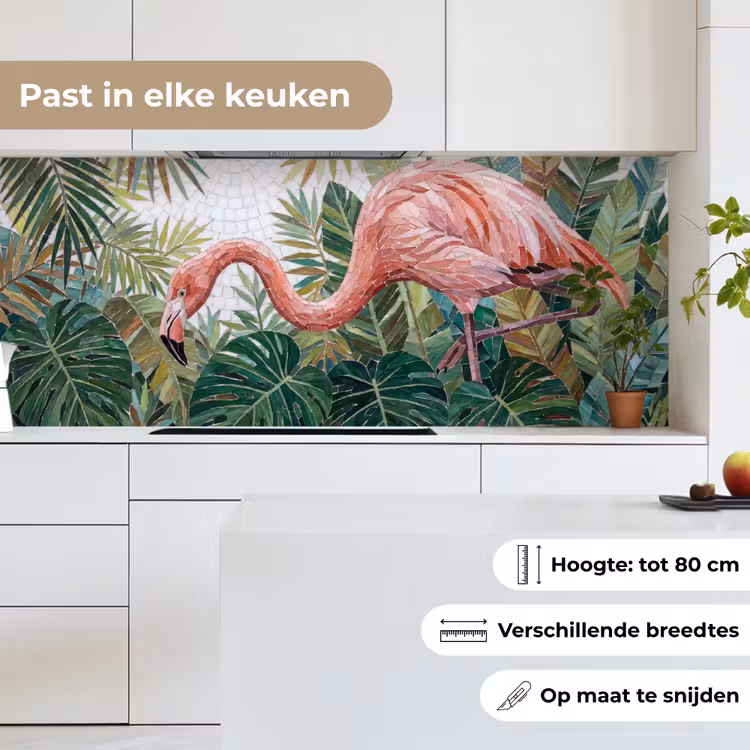 Natuur - Bladeren - Abstract - Groen - Vogel keuken achterwand 2 middel -sfeer4_NL