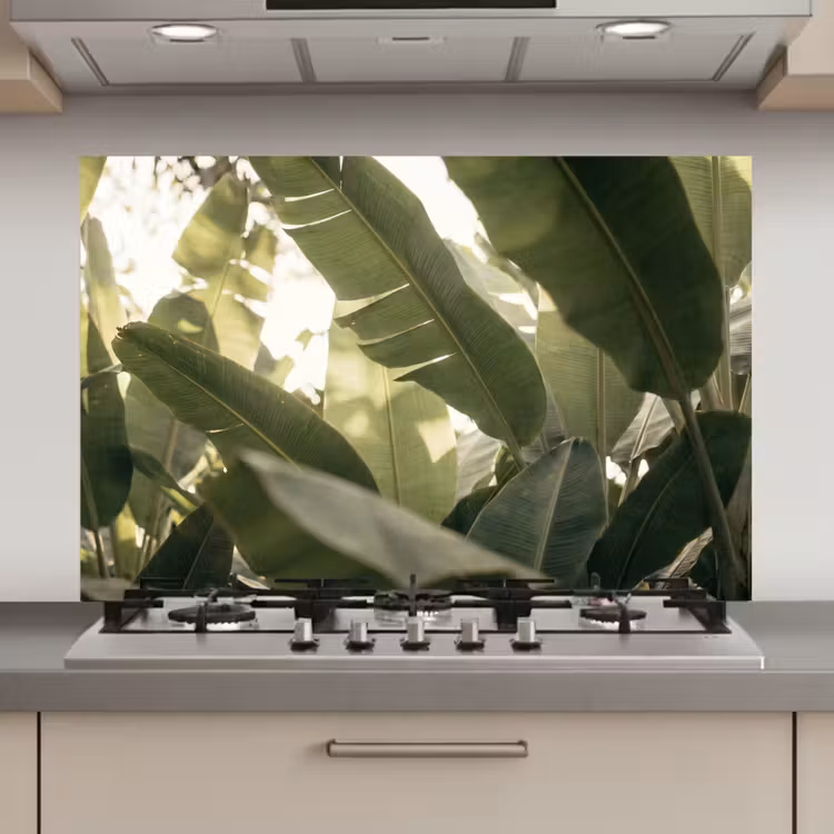 Natuur - Bladeren - Groen - Tropisch - Detail keuken achterwand spatscherm klein -3d_website