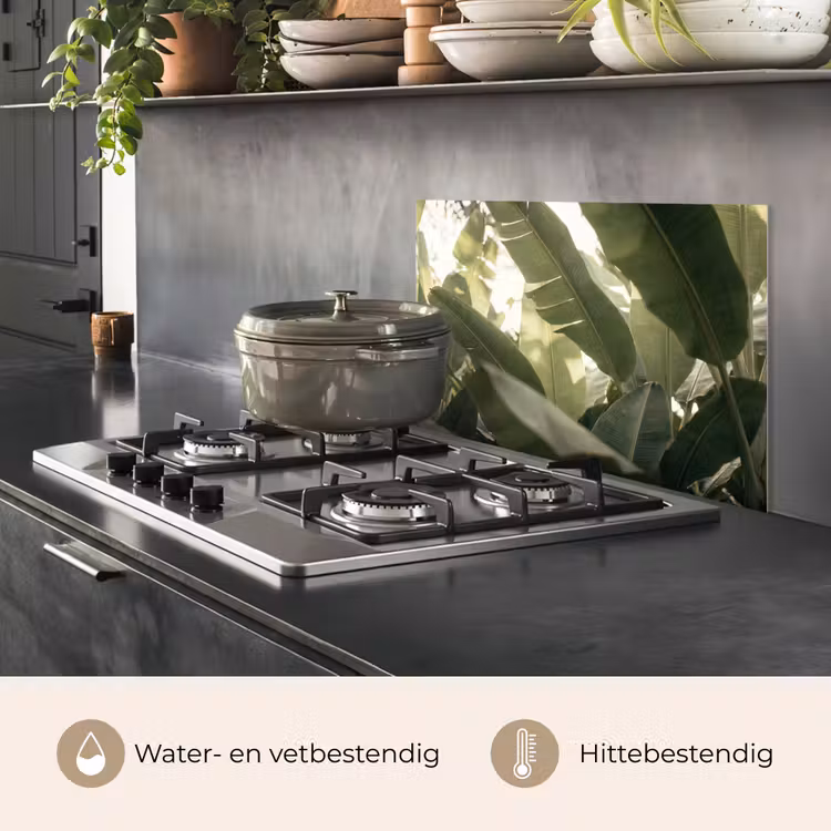 Natuur - Bladeren - Groen - Tropisch - Detail keuken achterwand spatscherm klein -usp_NL