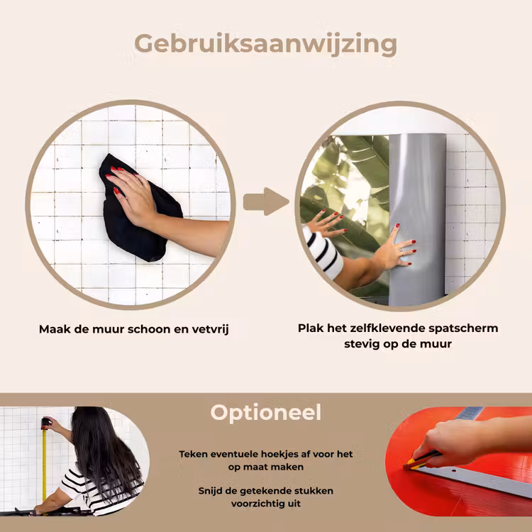Natuur - Bladeren - Groen - Tropisch - Detail keuken achterwand spatscherm klein -gebruiksaanwijzing_NL