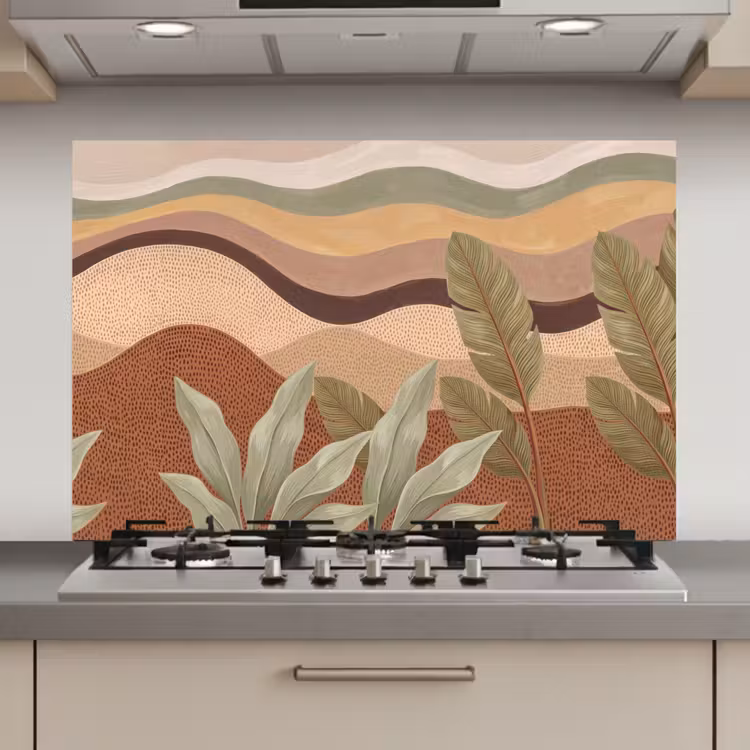 Natuur - Bladeren - Landschap - Abstract - Aardetinten keuken achterwand spatscherm klein -3d_website