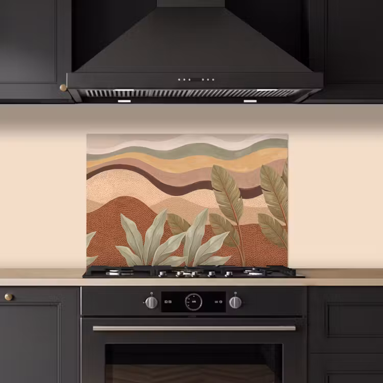 Natuur - Bladeren - Landschap - Abstract - Aardetinten keuken achterwand spatscherm klein -sfeer1