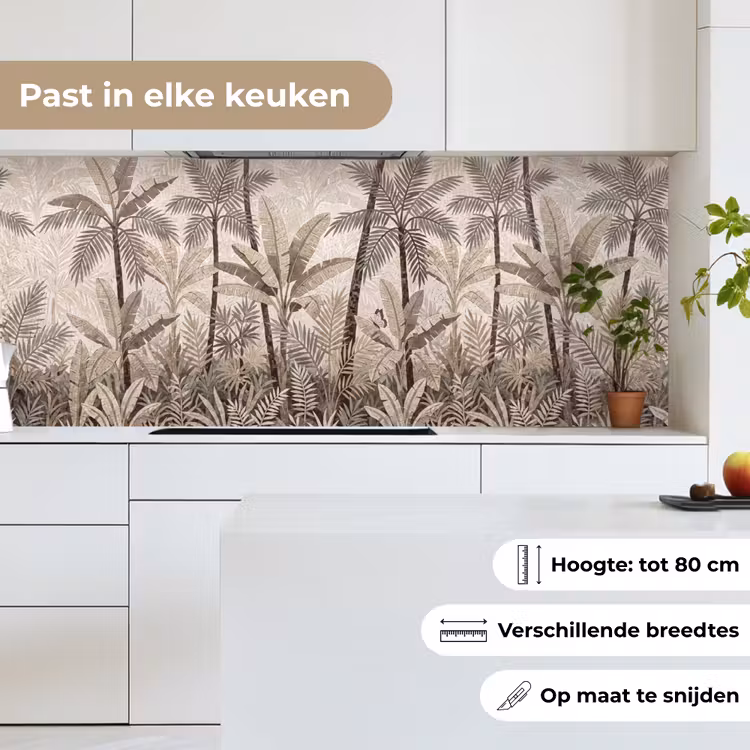 Natuur - Bladeren - Landschap - Mozaïek - Beige keuken achterwand 2 middel -sfeer4_NL