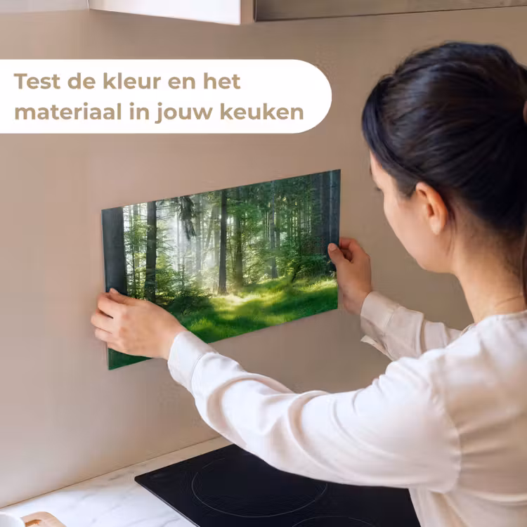 Natuur - Bomen - Bos - Groen - Zon - Gras - Planten keuken achterwand sample klein -USP_sampleNL