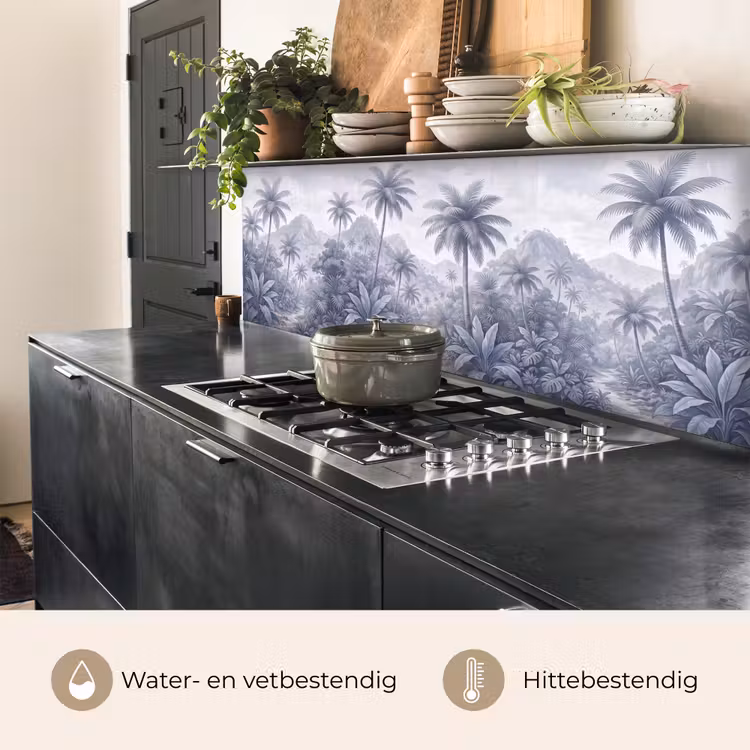 Natuur - Boom - Tropisch - Landschap - Blauw keuken achterwand 2 middel -usp_NL