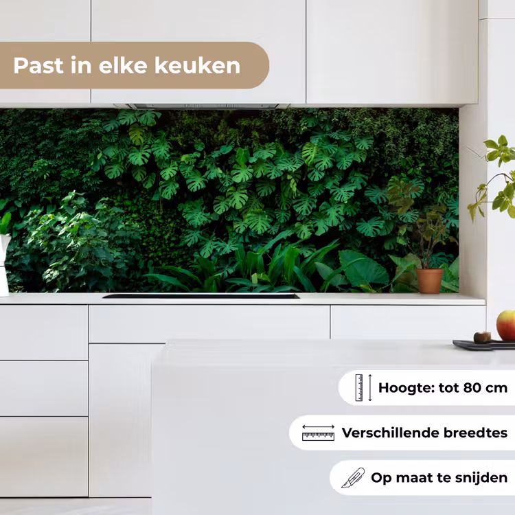 Natuur - Bos - Groen - Monstera keuken achterwand 2 middel -sfeer4_NL