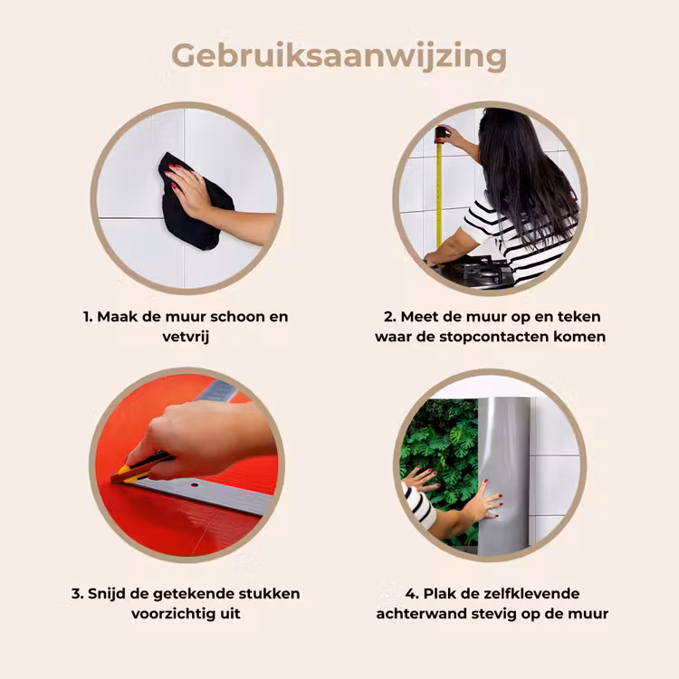 Natuur - Bos - Groen - Monstera keuken achterwand 2 middel -gebruiksaanwijzing_NL