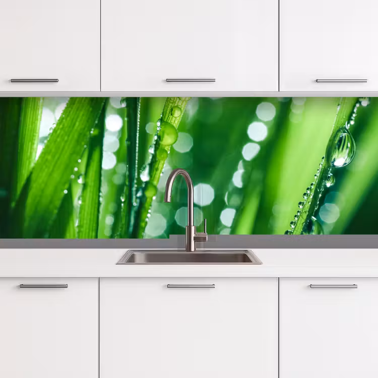 Natuur - Gras - Groen keuken achterwand 2 middel -3d