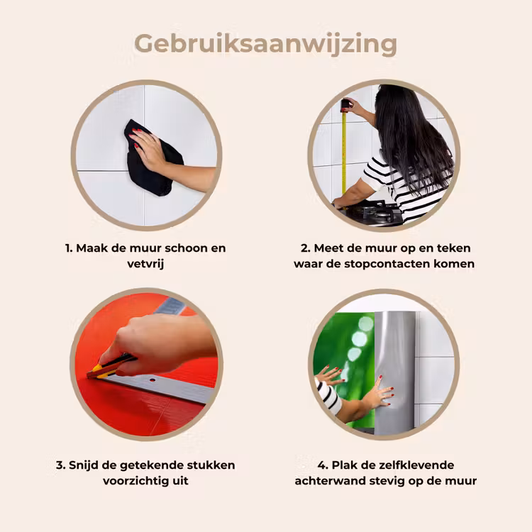 Natuur - Gras - Groen keuken achterwand 2 middel -gebruiksaanwijzing_NL