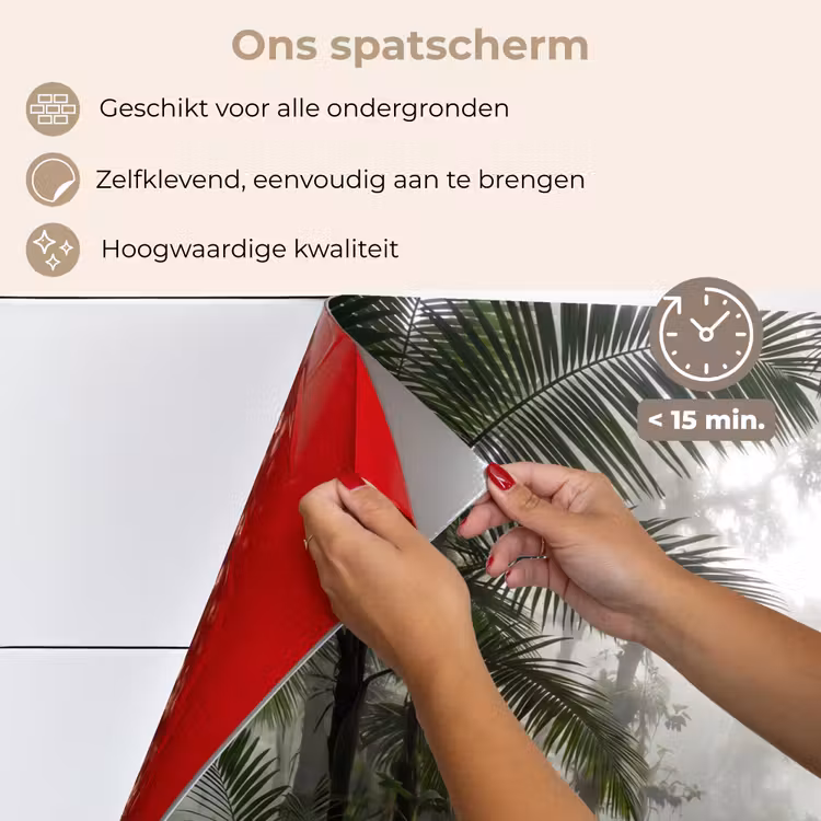Natuur - Jungle - Mist - Groen - Bladeren keuken achterwand spatscherm klein -spatscherm_NL