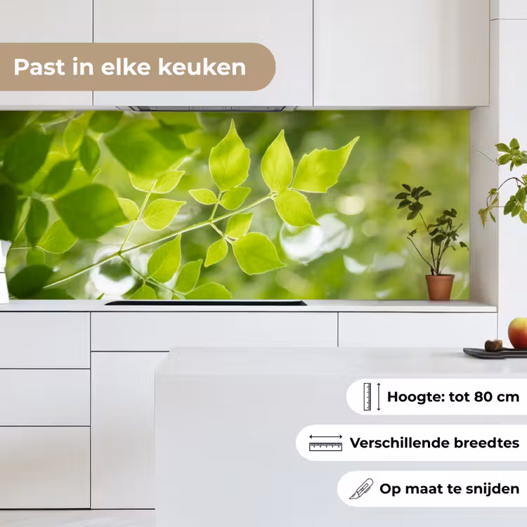 Natuur - Lente - Groen - Bladeren keuken achterwand 2 middel -sfeer4_NL