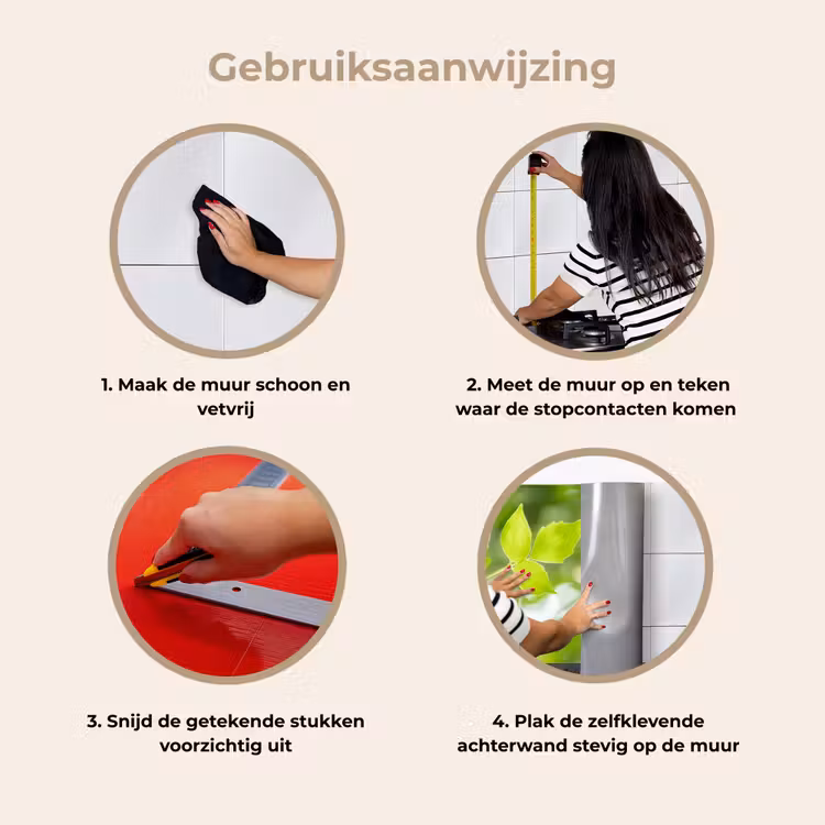 Natuur - Lente - Groen - Bladeren keuken achterwand 2 middel -gebruiksaanwijzing_NL