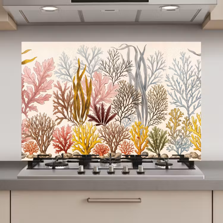 Natuur - Onderwater - Botanisch - Vintage - Kleurrijk keuken achterwand spatscherm klein -3d_website