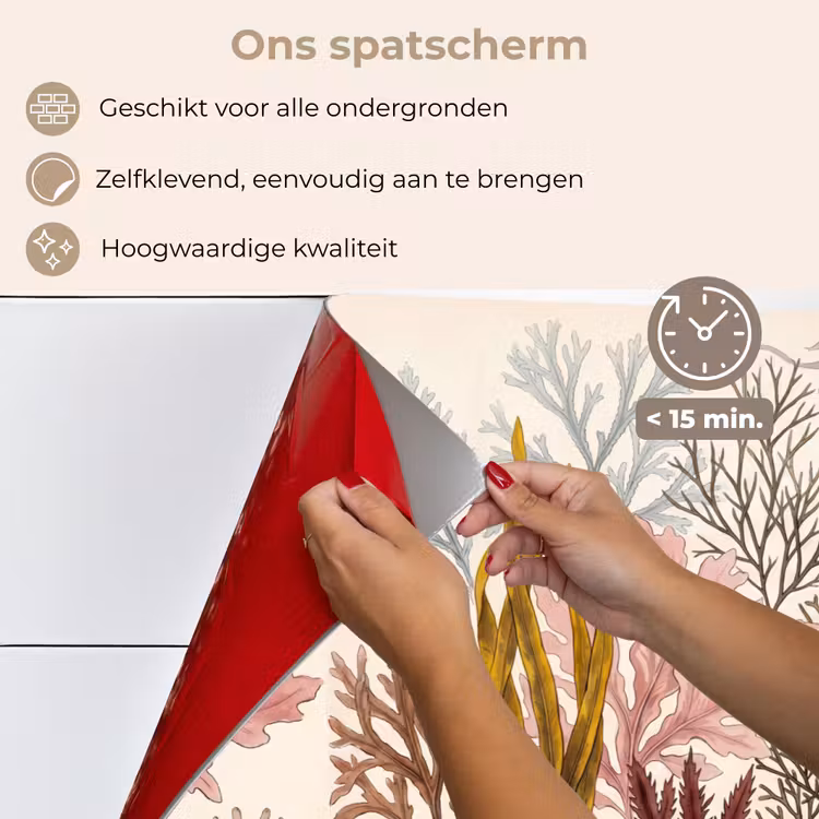 Natuur - Onderwater - Botanisch - Vintage - Kleurrijk keuken achterwand spatscherm klein -spatscherm_NL