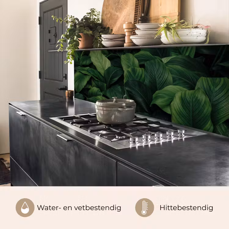 Natuur - Tropisch - Bladeren - Groen keuken achterwand 2 middel -usp_NL