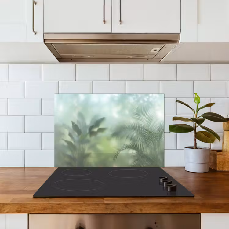 Natuur - Vervaagd - Groen - Abstract - Modern keuken achterwand spatscherm klein -sfeer2