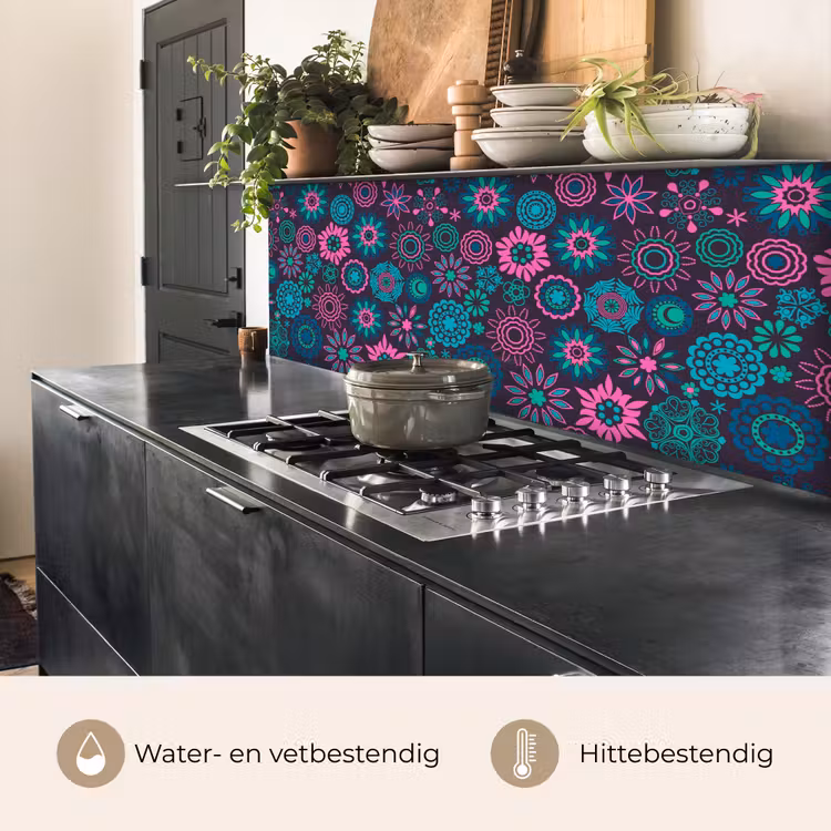 Neon - Bloemen - Patronen keuken achterwand 2 middel 871 -usp_NL