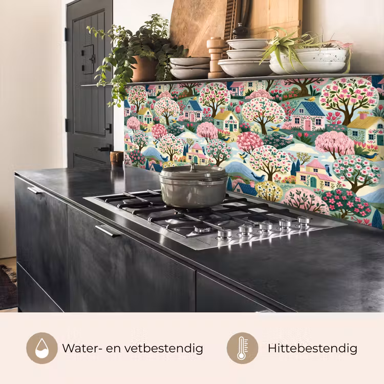 Nostalgisch - Idyllisch - Kleurrijk keuken achterwand 2 middel 871 -usp_NL