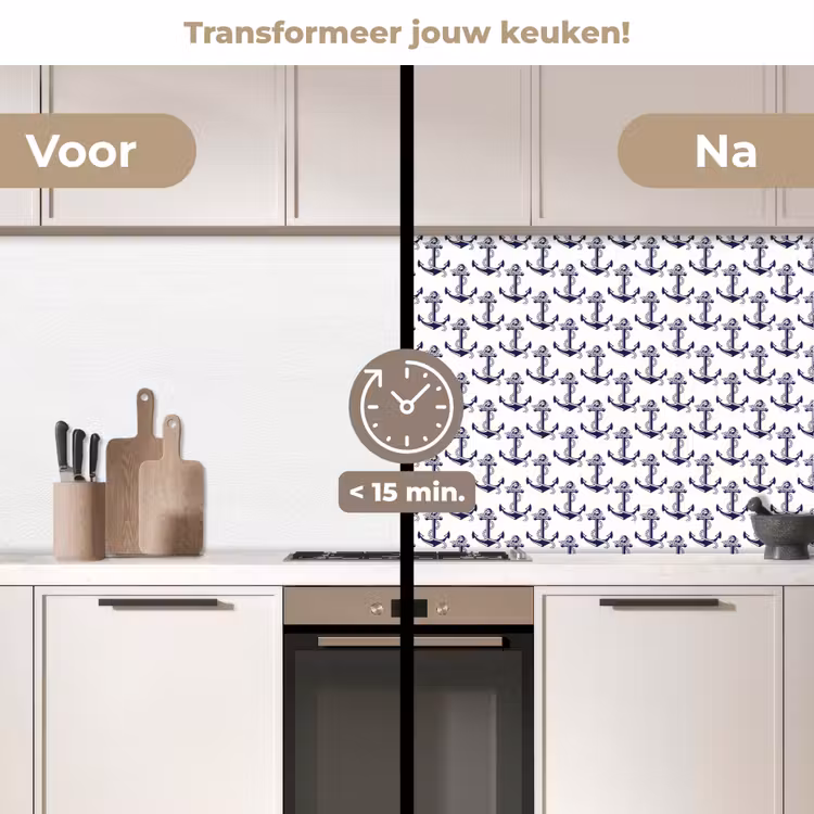 Oceaan - Anker - Blauw - Wit keuken achterwand 2 middel 871 -voor-na2_NL
