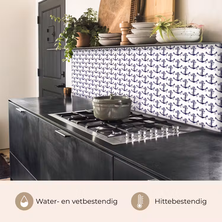 Oceaan - Anker - Blauw - Wit keuken achterwand 2 middel 871 -usp_NL