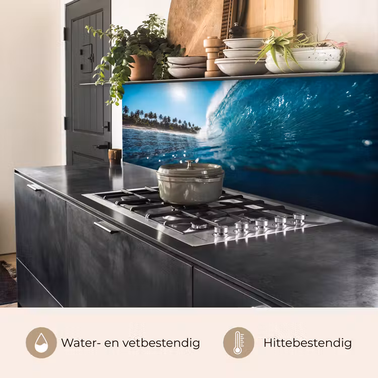 Oceaan - Golf - Strand - Natuur - Blauw keuken achterwand 2 middel -usp_NL