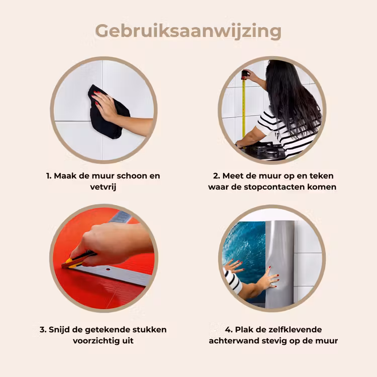 Oceaan - Golf - Strand - Natuur - Blauw keuken achterwand 2 middel -gebruiksaanwijzing_NL