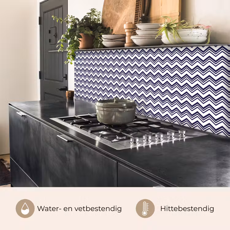 Oceaan - Golven - Blauw - Wit keuken achterwand 2 middel 871 -usp_NL