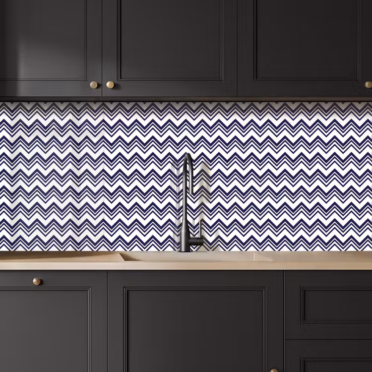 Oceaan - Golven - Blauw - Wit keuken achterwand 2 middel 871 -sfeer1