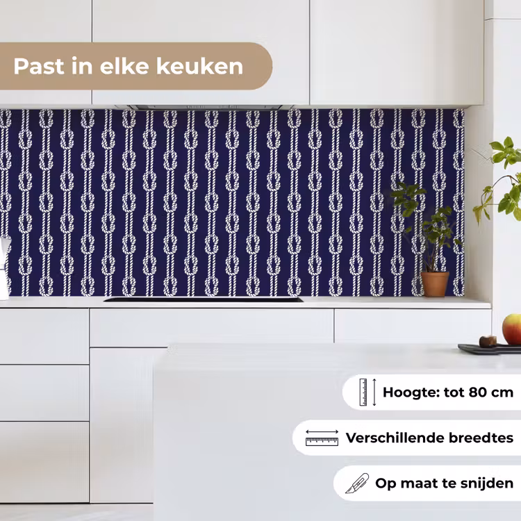 Oceaan - Touw - Blauw - Wit keuken achterwand 2 middel 871 -sfeer4_NL