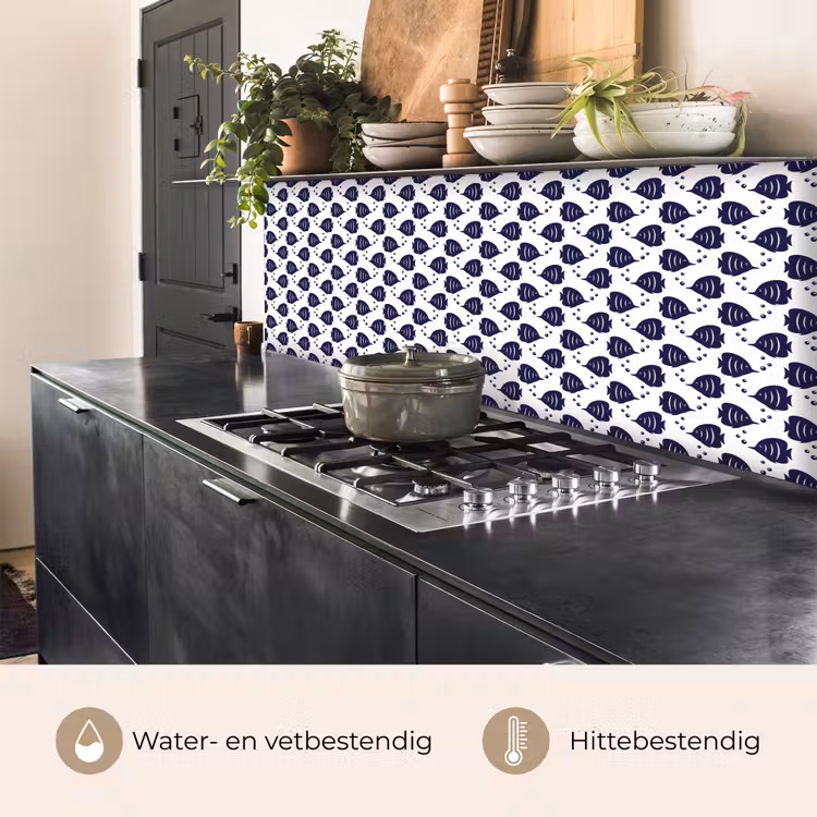 Oceaan - Vis - Blauw - Wit keuken achterwand 2 middel 871 -usp_NL