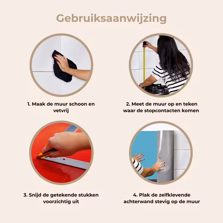 Ocean - Teal - Blauw keuken achterwand 2 middel 871 -gebruiksaanwijzing_NL
