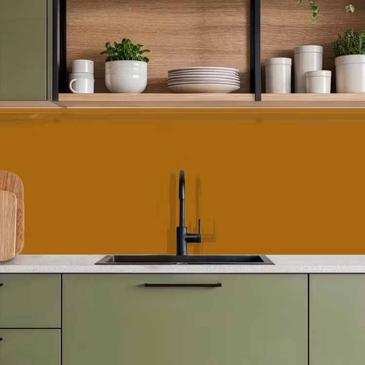 Ocre - Gold - Geel keuken achterwand 2 middel 871 -sfeer3
