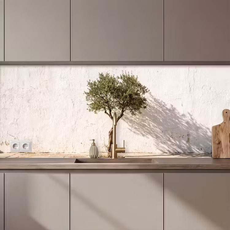 Keuken achterwand - Olijfboom - muur - wit - Olijfboom - muur - wit keuken achterwand 2 middel zz_3dshopping