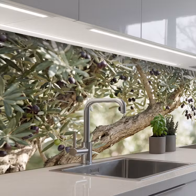 Keuken achterwand - Olijfboom - tak - groen - Olijfboom - tak - groen keuken achterwand 2 middel