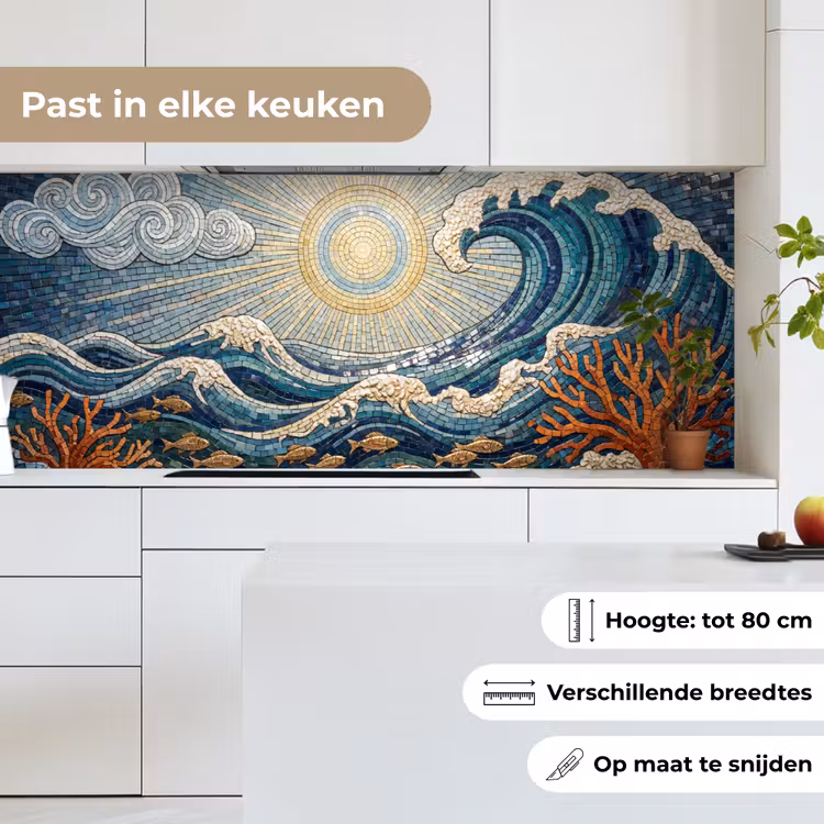 Onderwater - Koraal - Vis - Natuur - Kunst keuken achterwand 2 middel -sfeer4_NL