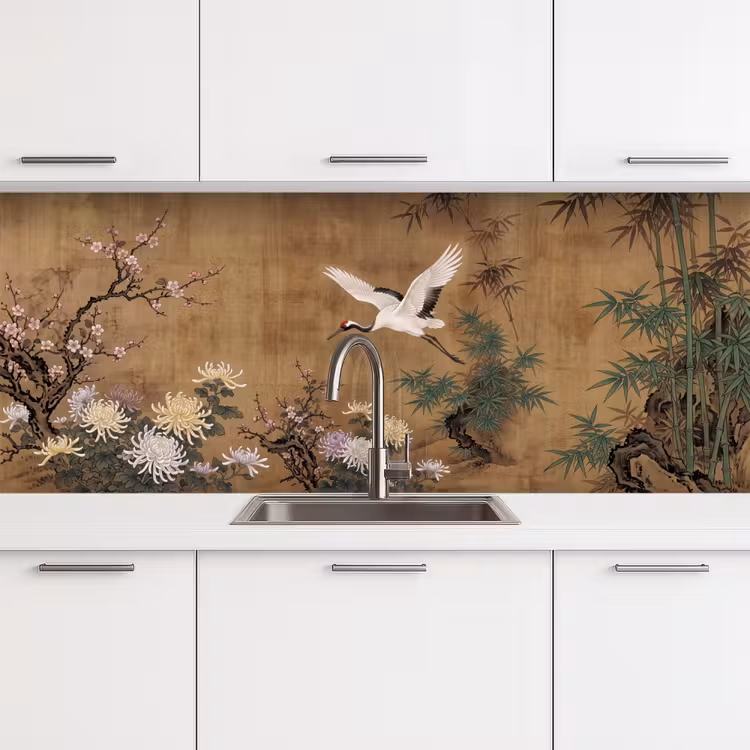 Oosters - Elegant - Kleurrijk keuken achterwand 2 middel -3d