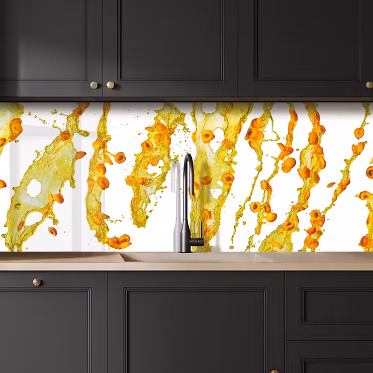 Oranje - Geel - Splash - Fruit keuken achterwand 2 middel -sfeer1