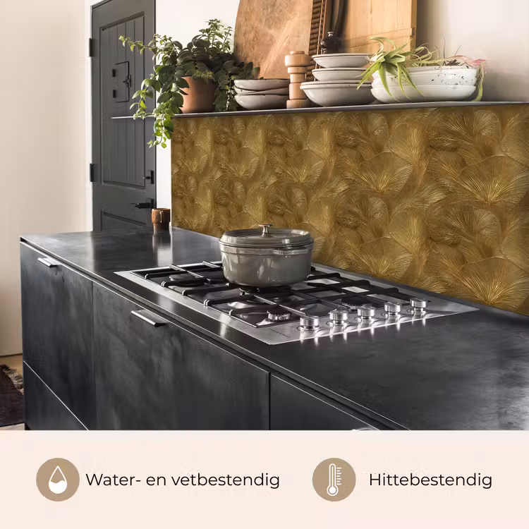 Organisch - Lijnen - Goud keuken achterwand 2 middel 871 -usp_NL