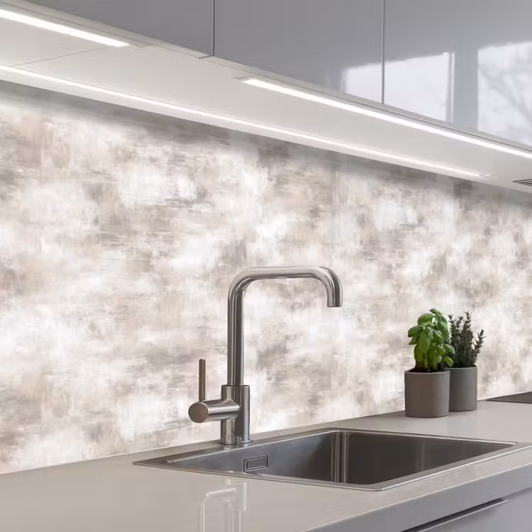 Organisch - Patroon - Gemêleerd keuken achterwand 2 middel 871 -3d_schuin
