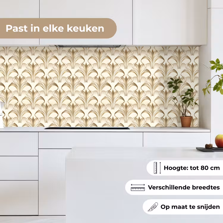 Ornament - Barok - Goud keuken achterwand 2 middel 871 -sfeer4_NL