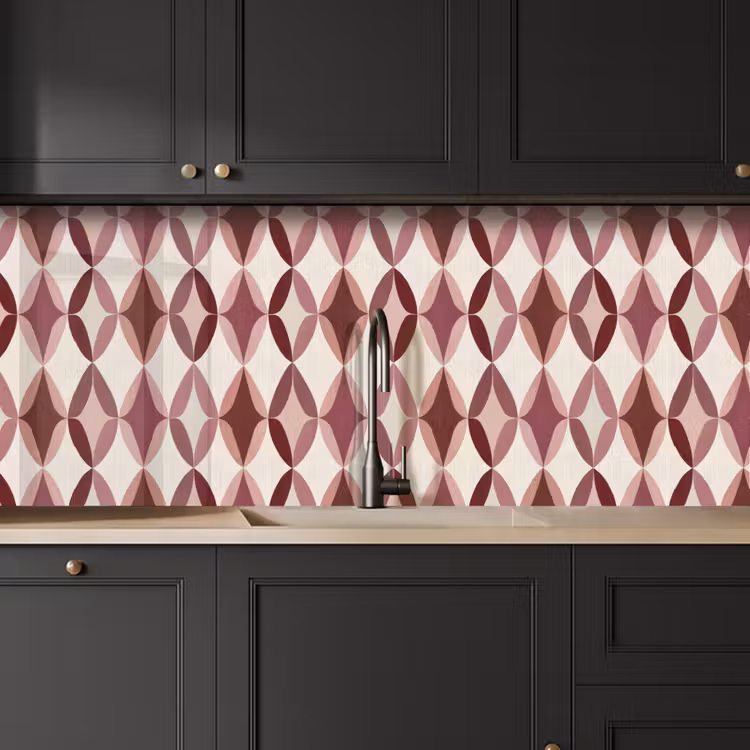 Ovaal - Textuur - Roze keuken achterwand 2 middel 871 -sfeer1