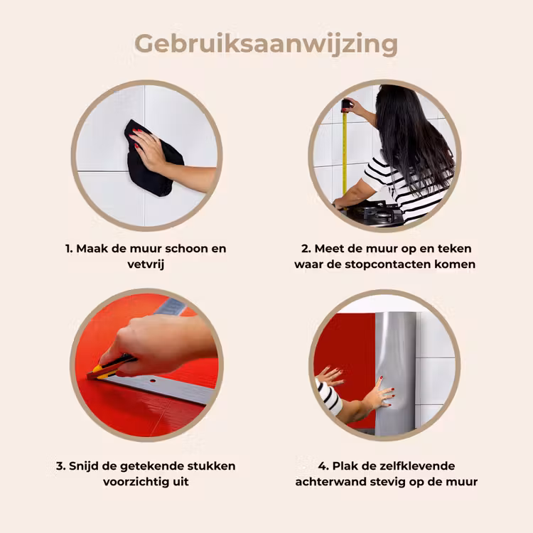 Oxblood - Maroon - Rood keuken achterwand 2 middel 871 -gebruiksaanwijzing_NL