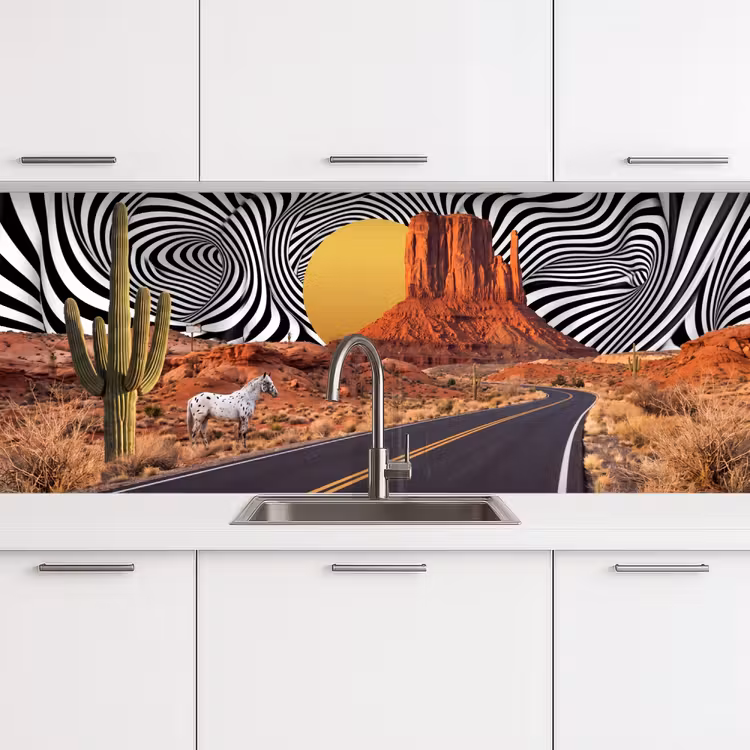 Keuken achterwand - Paard - Woestijn - Natuur - Paard - Woestijn - Natuur keuken achterwand 2 middel